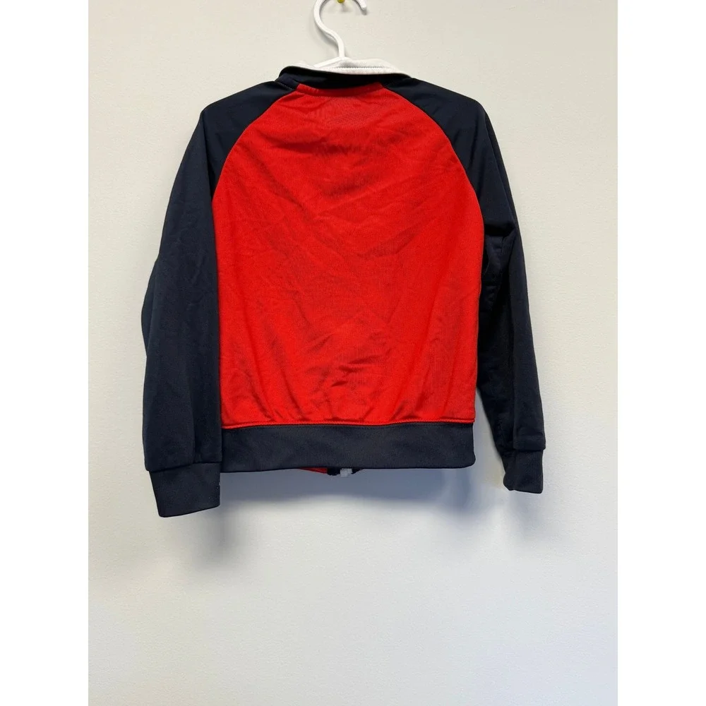 Nike Toddler Boys Red Navy Blue Full Zip Track Jacket Swoosh Logo 4T